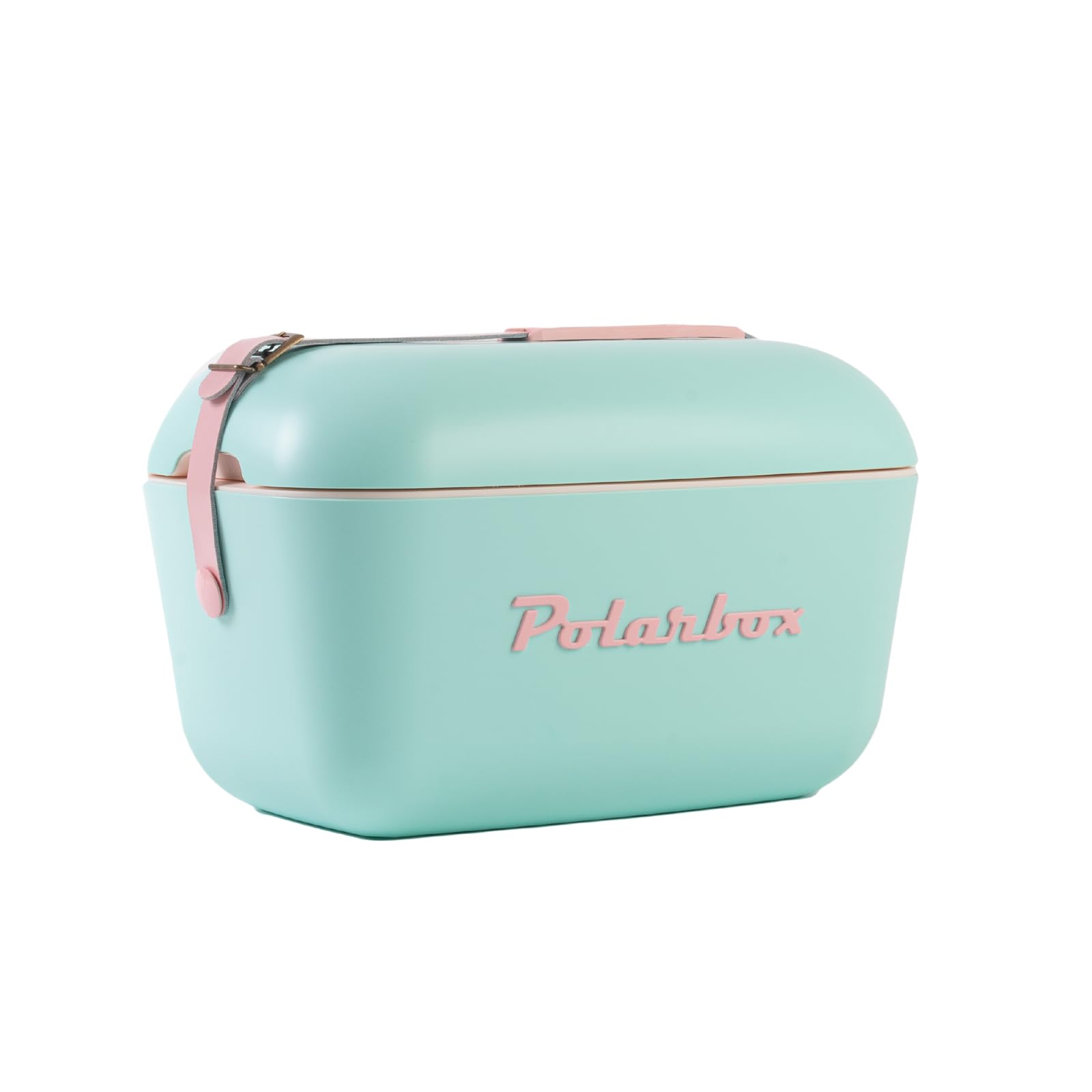 Photo 1 of Polarbox Retro Beach Cooler Vintage Picnic Lunch Box Bag Portable Cooler Travel Camping Hiking 90s Style Ice Chest Medium Lightweight for Cans Beers & Seltzer Drinks 12L (Cyan Baby Rose)