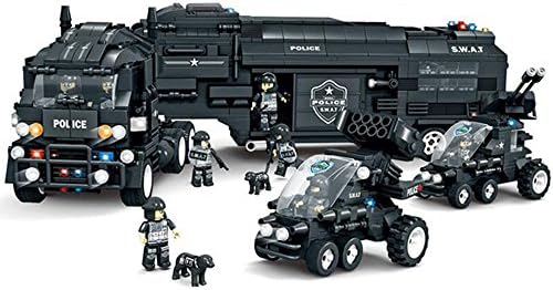 Super Large 1492pcs Military Building Blocks Police Swat Mobile Car Sets