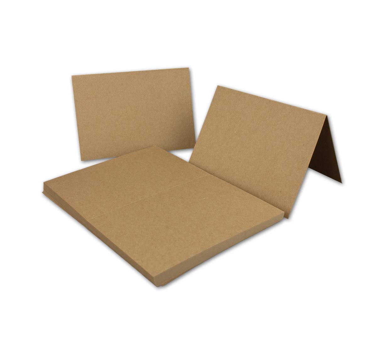 Folia Bringmann Folded Craft Cards, Recycled – Natural Brown – DIN A6 105 x 148 – Bulk Discounts./with a Little Gift. 50 A6 Doppelkarten Brown