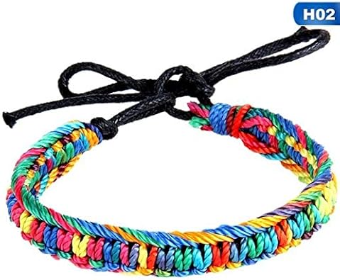 General Purpose Color Tejido de Cuerda de Seda Colorido Pulsera de