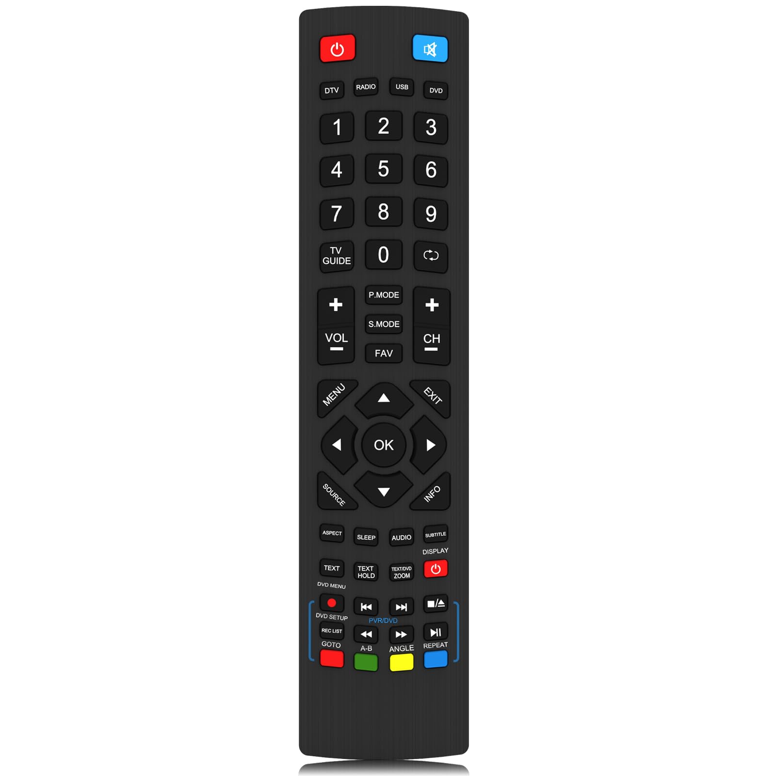 MYHGRC Replacement Technika Universal Remote Control - No Setup Required Perfect Works for All Technika Alba LCD LED 3D HD PVR TVs
