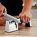 Knife Sharpener, 4 in 1 Knife & Scissors Sharpener,sharpens Dull Knives And   Scissors Safe Efficient And Easy To Use,Black