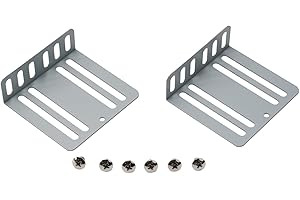 2 Din Car Stereo Mounting Kit – Metal Car Audio Bracket for 2 DIN For DVD/Players, Silver Car Stereo Support with 2 Brackets 