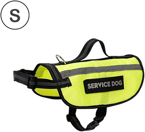yellow service dog vest