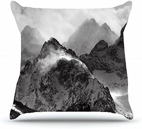 Hilary Throw Pillowcase 18 X 18 Inches Cotton Pillowcases Decorative Pillow Cover Case with Hidden Zipper - Nature tops mountainss gloom images fog For Sofa