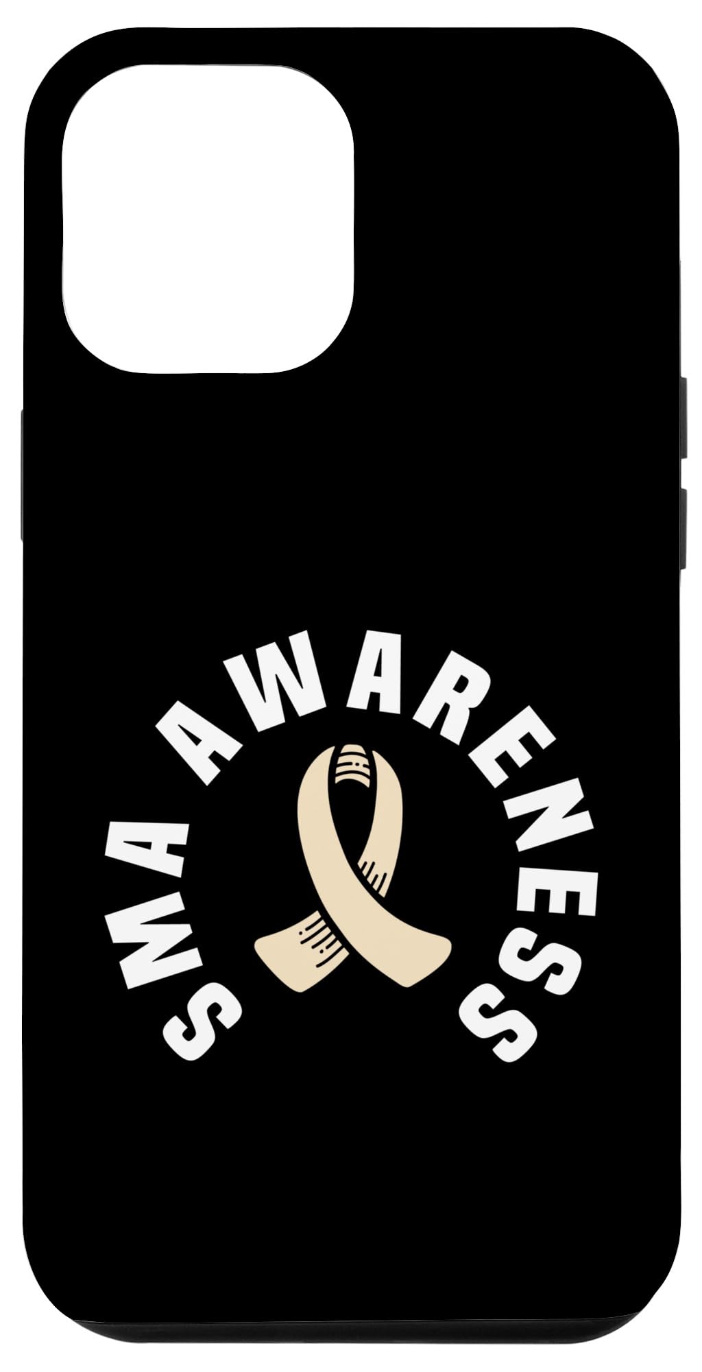 iPhone 12 Pro Max SMA Awareness Pocket Wear Ivory Ribbon Case