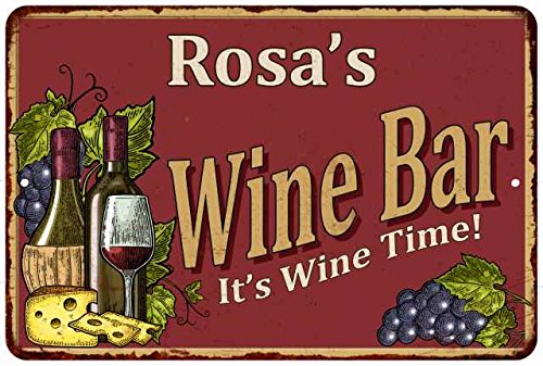 Great American Memories Rosa's Wine Bar Chic Rustic Red Sign Home DÃ©cor Gift Cave G81210767
