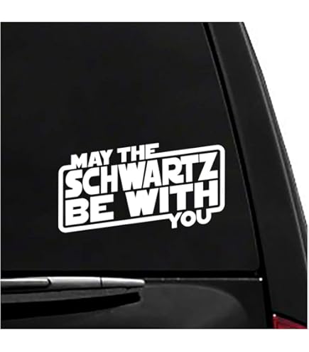 Spaceballs 'May The Schwartz Be With You' Bumper Sticker - 5 Inch Vinyl Decal