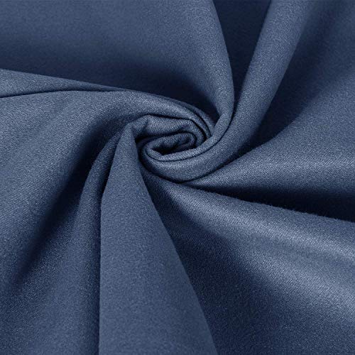 TOPLUS Yoga Towel - Sweat Absorbent Non-Slip Hot Yoga Towel + Hand Towel 2in1 Set, Microfiber, Super Soft, Best Yoga Mat Towel for Bikram Hot Yoga, Pilates, with Carry Bag (Navy, 68"X24")