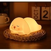 ZKLiLi Bunny Night Light for Kids Lamp, 16 Colors Lamp Cute, Dimmable Baby Night Lights for Nursery,Silicone Rechargeable Nightlight for Kids Room, Kawaii Room Decor