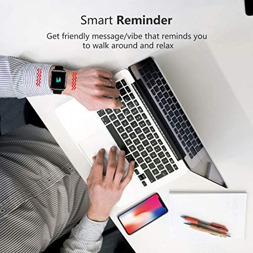 CRATEC W5 Fitness Tracker Heart Rate Sleep Monitor Blood Pressure Waterproof Smart Watch, Long