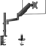 WALI Premium Single LCD Monitor Desk Mount Fully Adjustable Gas Spring Stand for Display 17-32 inch, 17.6lbs Weight Capacity