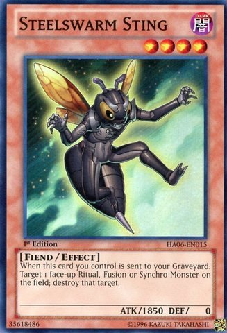 Yu-Gi-Oh! - Steelswarm Sting (HA06-EN015) - Hidden Arsenal 6: Omega Xyz - 1st Edition - Super Rare
