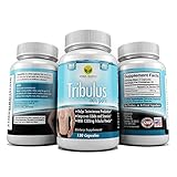 Tribulus Terrestris Extract 1000mg 120 Capsules 4 Month Supply - 95% Steroidal Saponins, 80% Protodioscin - Natural Testosterone Booster - Increase Stamina and Sex Drive in Men and Women