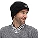 LETHMIK Fleece Lined Cuff Beanie,Solid Color Knit Hat Slouchy Winter Skull Cap for Men&Women Black
