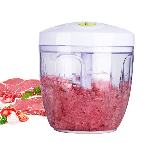 Manual Food Chopper 5 Blades 1000 ml,Sedhoom Powerful Easy Pull Upgraded Hand Held Vegetable Onion Chopper/Food Processor/Blender