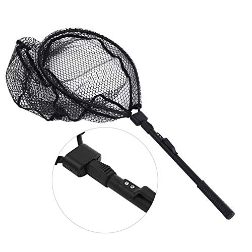 Kescheln Fliegenfischen Netz, Fischernetz Tragbare Aluminiumlegierung Schnellklapp Fliegenfischen Hand Dip Net Fanggeräte zum Fangen von Bass Carp Catfish – Bild 7
