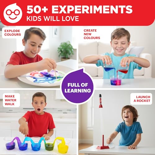 Doctor Jupiter Science Experiments Kit for Kids Ages 4+ | Birthday Gift for 4-5-6-7 Years Old Girls and Boys | STEM Toys | Chemistry Set | 50+ Experiments Starter Series