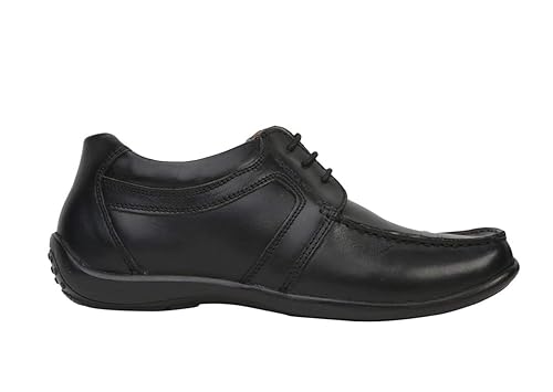 woodland black formal shoes