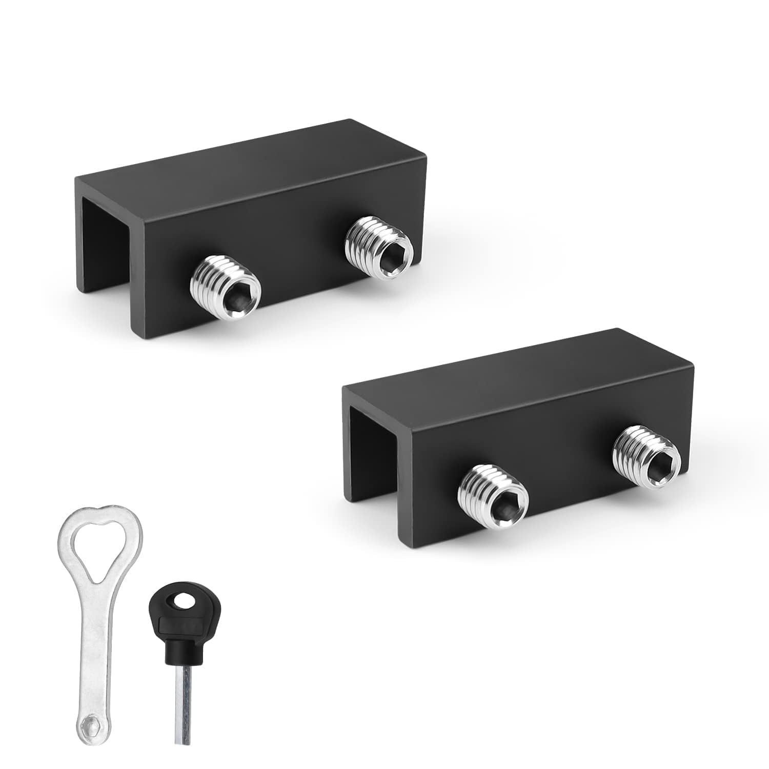 Window Locks, TIANLIN 2 Pieces Window Restrictors, Black Window Safety Restrictors, Window Safety Locks Children, Stainless Steel, Suitable for All Kinds of Sliding Doors and Windows