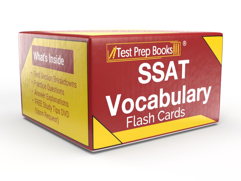 SSAT Vocabulary Study Cards 2025-2026: SSAT Middle and Upper Level Test Prep and Practice [Full Color Cards]