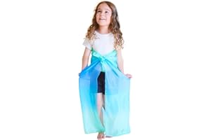 Sarah's Silks Enchanted Playsilk, 100% Silk Scarves for Kids and Toddlers, Sensory Toys | Bright Square Scarves, Montessori Waldorf Toys for Imaginative and Pretend Play - Sea