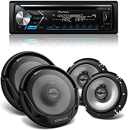 PIONEER DEH-S4000BT CD RECEIVER + 2) PAIRS OF KFC-1665S 6-1/2" 2 WAY SPEAKER