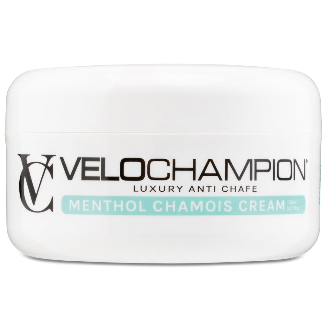 VeloChampion Luxury Chamois Cream for Cyclists, Runners and Athletes | Vegan, Cooling, Hydrating Anti Chafing Cream| Reduces Friction and Rubbing | Suitable for Men & Women