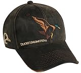 Ducks Unlimited Mallard on Weathered Cotton Cap, Dark Brown