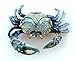 Blue Crab Enameled Jeweled Box, Package Includes a Tropical Magnet