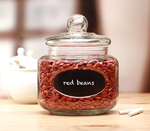 image for Circleware Wellington Chalkboard Preserving Glass Canister Jar with Gl