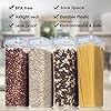 Vtopmart 2.8L Cereal Containers for Storage,Plastic BPA Free Kitchen Pantry Flour Storage,Dry Food Keepers,Set of 4 with…