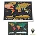 Global Walkabout Scratch Off Map – Deluxe Travel Size World Map Poster – Countries and Facts – Travel Gift