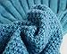 AmyHomie Mermaid Tail Blanket, Soft Crochet Sleeping Blanket for Kids Adults, Mermaid Gift for Girls(Blue,Kids)