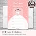 30 Bridal Shower Invitations with Envelopes (30 Pack) - Wedding Shower Invitations