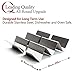 Licok Taco Holders Stainless Steel - Zig-zag Taco Stand Holds Up to 3 Tacos Each, Taco Holder with Non-stick surfaces for Kids, Oven Safe Taco Holders for Baking, Dishwasher and Grill Safe, Pack of 2