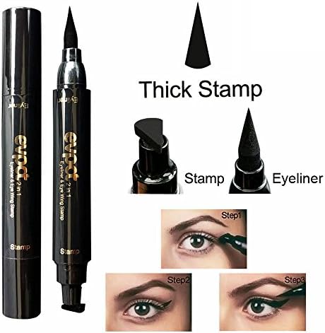 PEPECARE Double Head Waterproof Liquid Eyeliner Eyebrow Pencil Seal Stamp 2 in 1 Pencil (L)