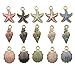 30pcs Assorted Gold Plated Enamel Ocean Starfish Conch Shell Charm Pendant for DIY Jewelry Making Necklace Bracelet Earring DIY Jewelry Accessories Charms (M156)