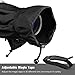 Tycka Camera Rain Cover, can be Connected to Camera Strap and Flash, with 10pcs Absorbent Paper, Rainproof Raincoat for DSLR Canon Nikon Sony Pentax Olympus and More (Lenses with Hood Up to 10” Long)