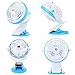 Pet Magasin Fan for Dog Crate - Dual Power Source, Clip-On and Regular Base