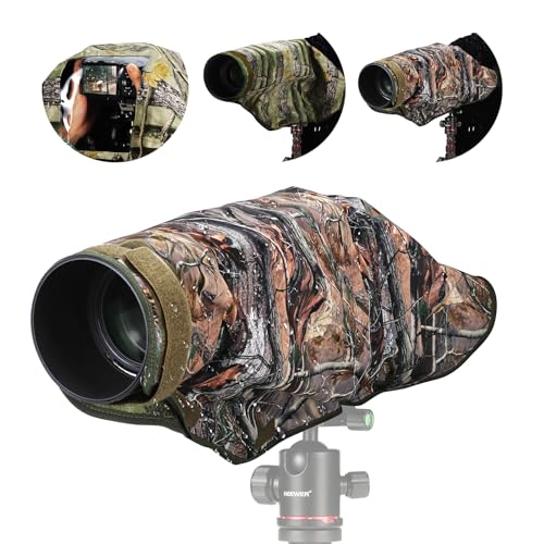NEEWER Kamera Regenschutz Regenhülle, XL großer wasserdichter Regenmantel Schutzhülle für Canon Sony Nikon Fujifilm DSLR Kamera & Objektive bis zu 800