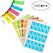 Self-Adhesive Cable Labels Tags Cable Label Stickers A4 Sheets Size Waterproof and Flexible Works with Laser Printer - 6 Assorted Colors 12 Sheets 360 Labels