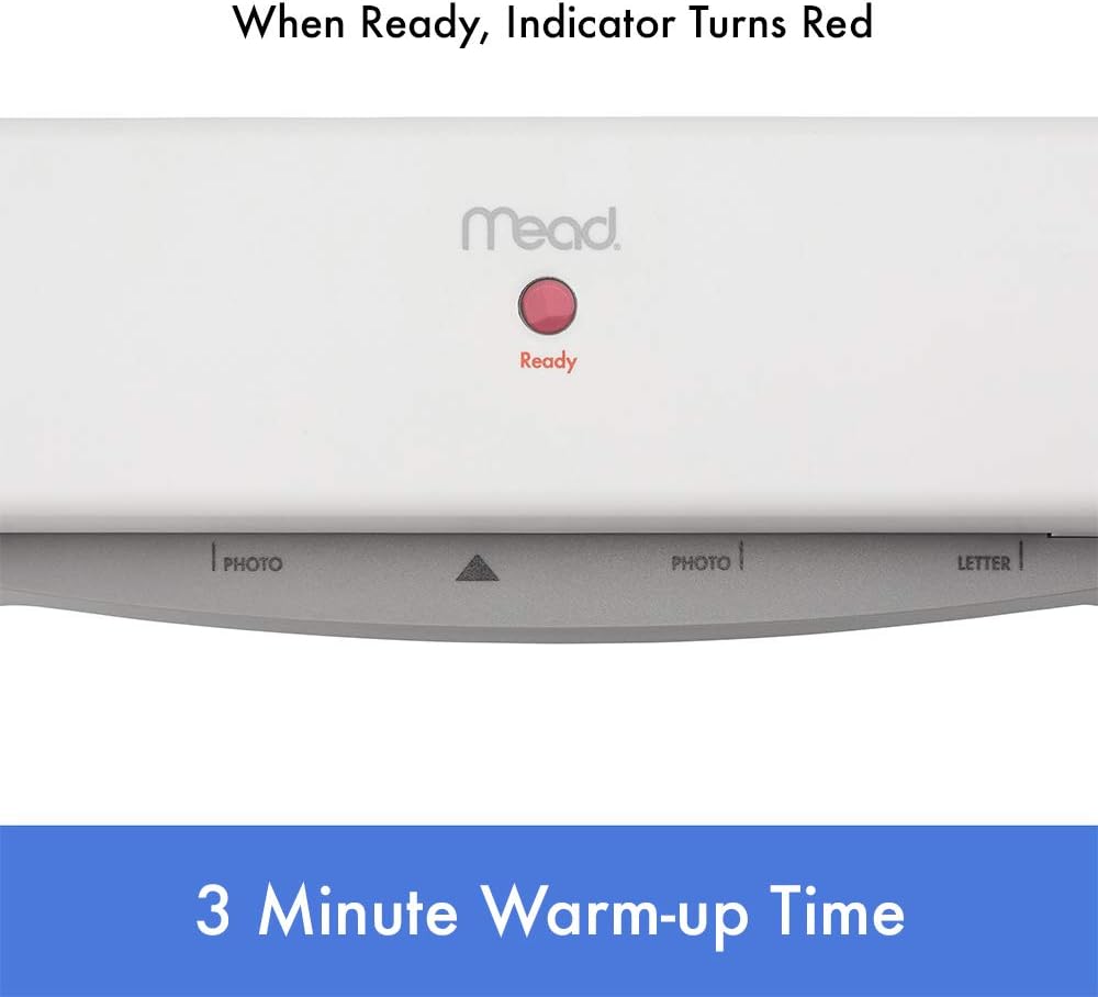Mead Laminator, Thermal, HeatSeal Lamination Machine, 9.5" Max Width, includes EZAlign Laminating Sheets / Pouches (M1701862) : Office Products