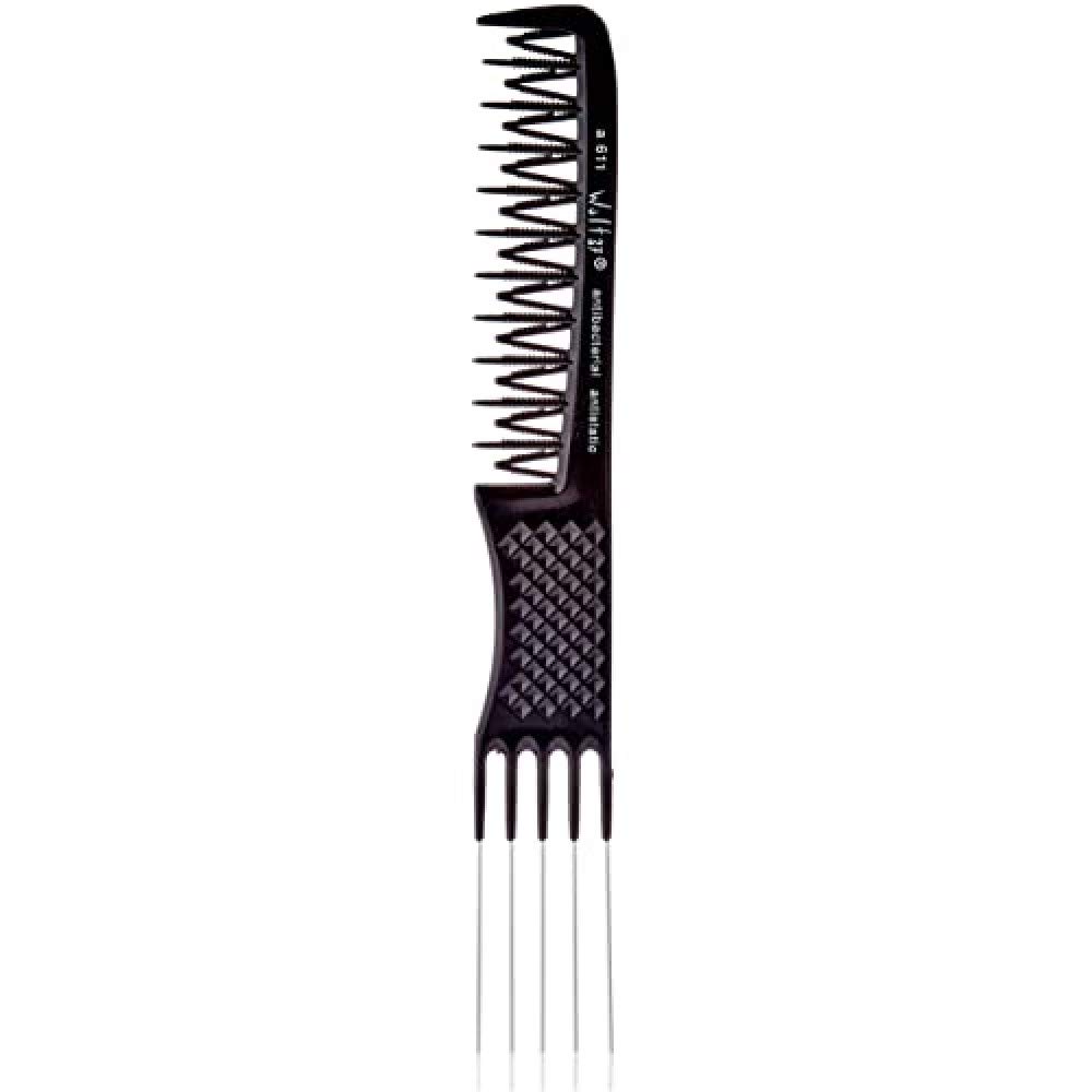Hercules Sägemann NYH Triumph Master Wolf37 A611 Anti-Bacterial Hair Comb, 8-Inch Length, Black