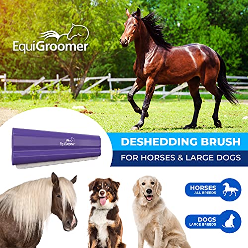 EquiGroomer Deshedding Brush For Horses Purple Undercoat Tool For