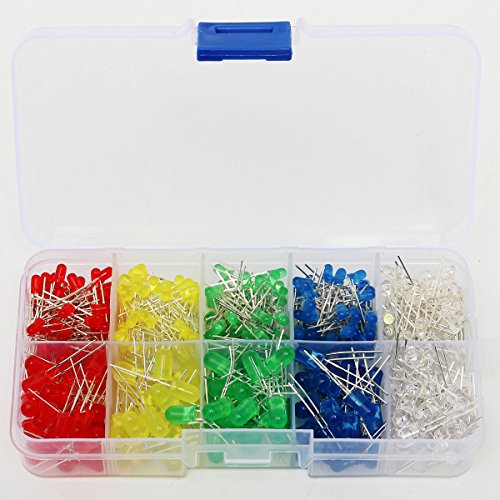 Elfeland 375pcs 3mm 5mm led light emitting diodes 2pin diffused a…
