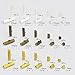 LolliBeads (TM) Assorted Size Silver Gold Antiqued Brass Bronze Ribbon Leather Cord Bookmark End Bracelet Pinch Crimps Kit Spring Coil End Lobster Clasps Chain Extenders Pack (1000 Pcs)