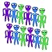 Windy City Novelties Inflatable Alien Party Decorations – 12 Pack of 18-Inch Multicolor Space Aliens – Sci-Fi Themed Party Favors