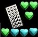 (21 Cavity) Heart Clear Polycarbonate Chocolate Mold Jelly Candy Making Mold cake decorating mold ice Tray mold