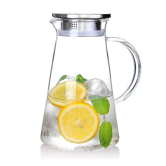 Buy SEAFRONT Glass Jug for Water with Lid Glass Jug for Kitchen